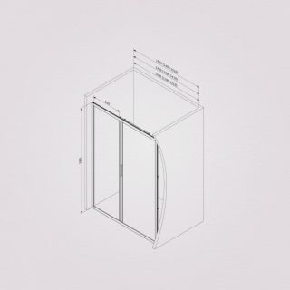 Душевая дверь Am.Pm Gem W90G-120-1-195BT 120 см цвет профиля чёрный матовый стекло прозрачное